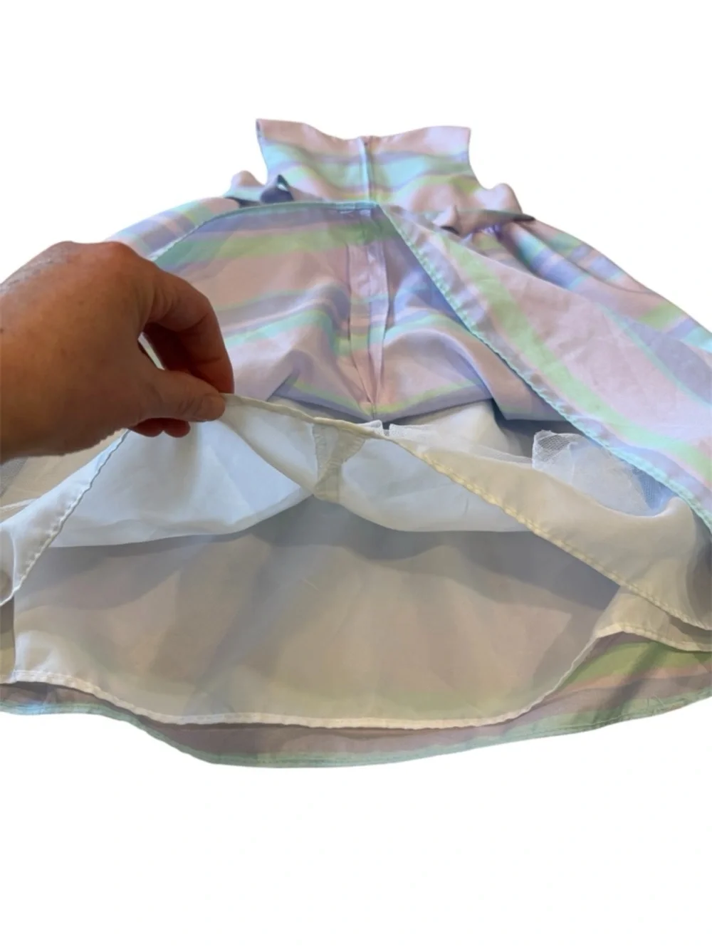 Sophie Rose sleeveless pastel colored stripe girls dress size 6